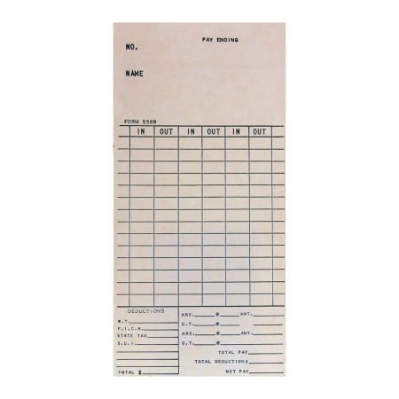 Amano Amano Time Cards for BX-1500, Bi-Weekly, 250/Pack AMA-556950